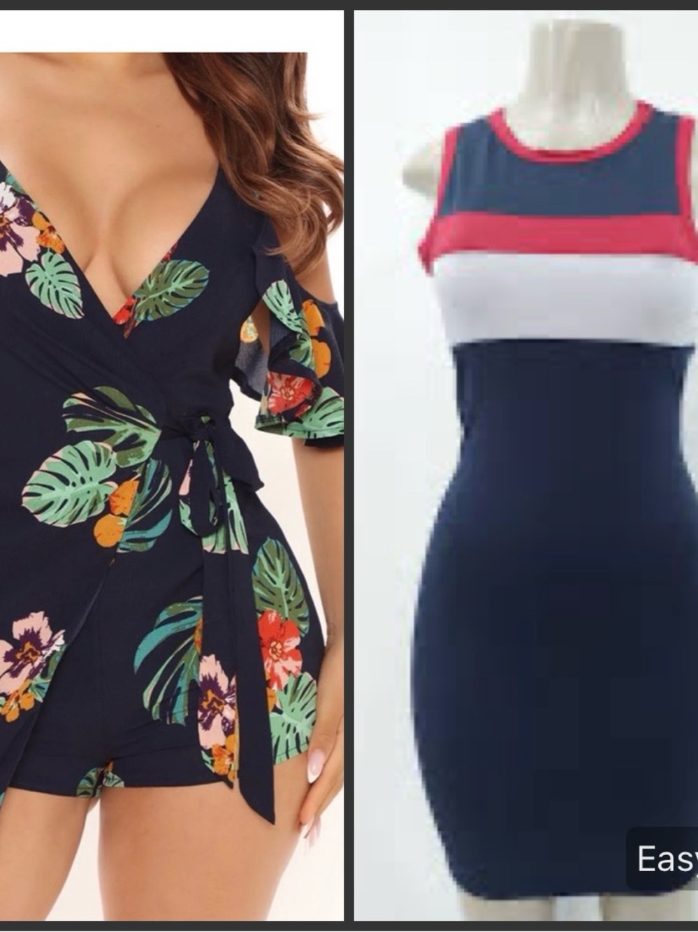 Fashion Nova dress and floral romper! NWT!